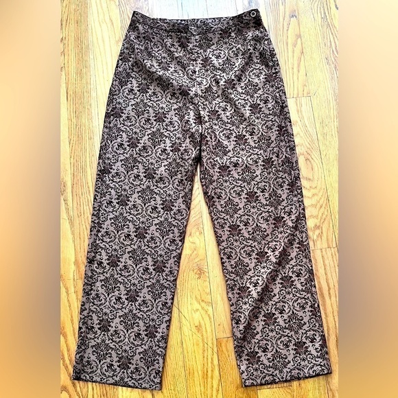 First Option Petites Size 10P Brown Business Casual Pants Boho Chic Vintage Gift - Picture 1 of 7